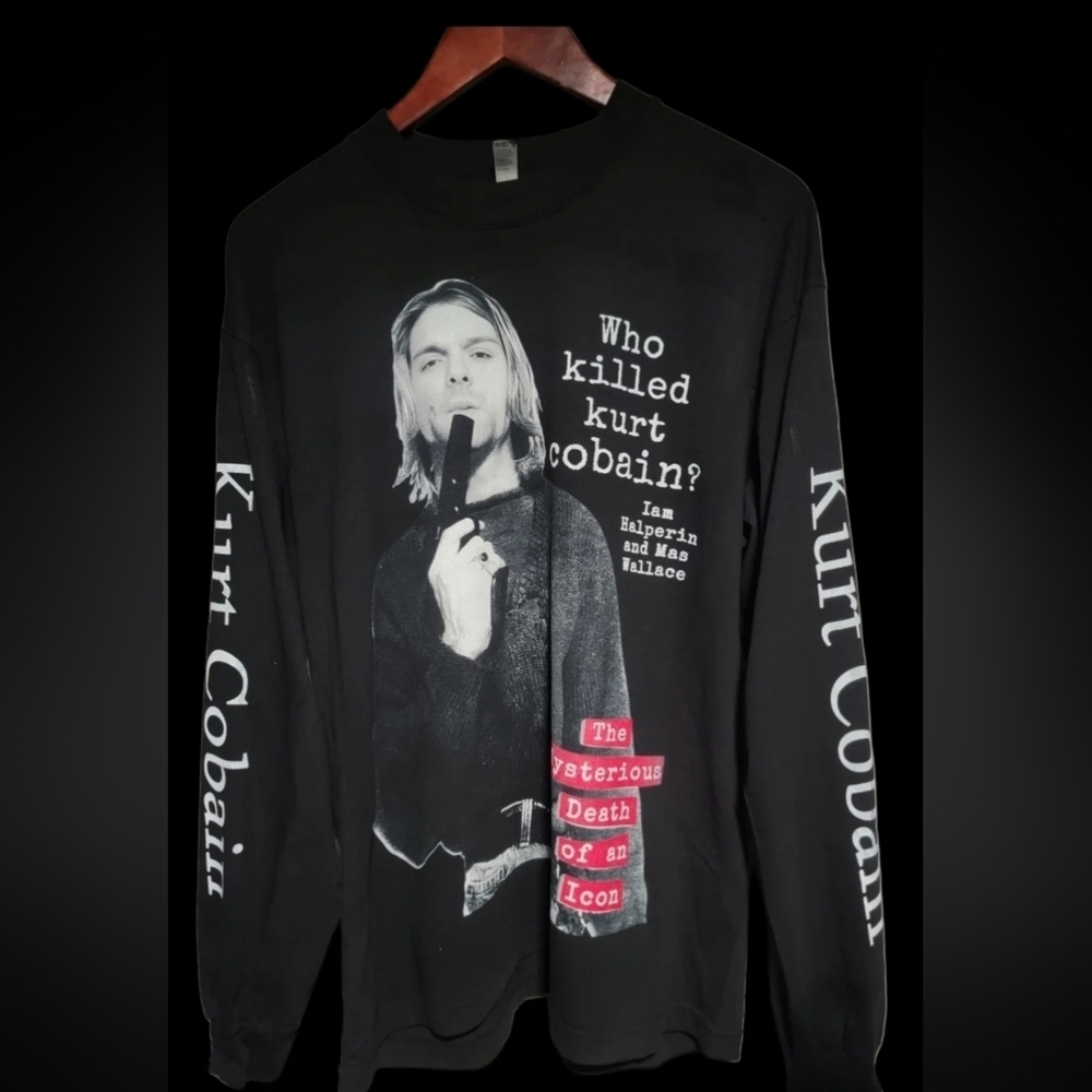 Who Killed Kurt Cobain Long Sleeve A SHAKA HEAVYWEIGHT GARMET DYED T SHIRT